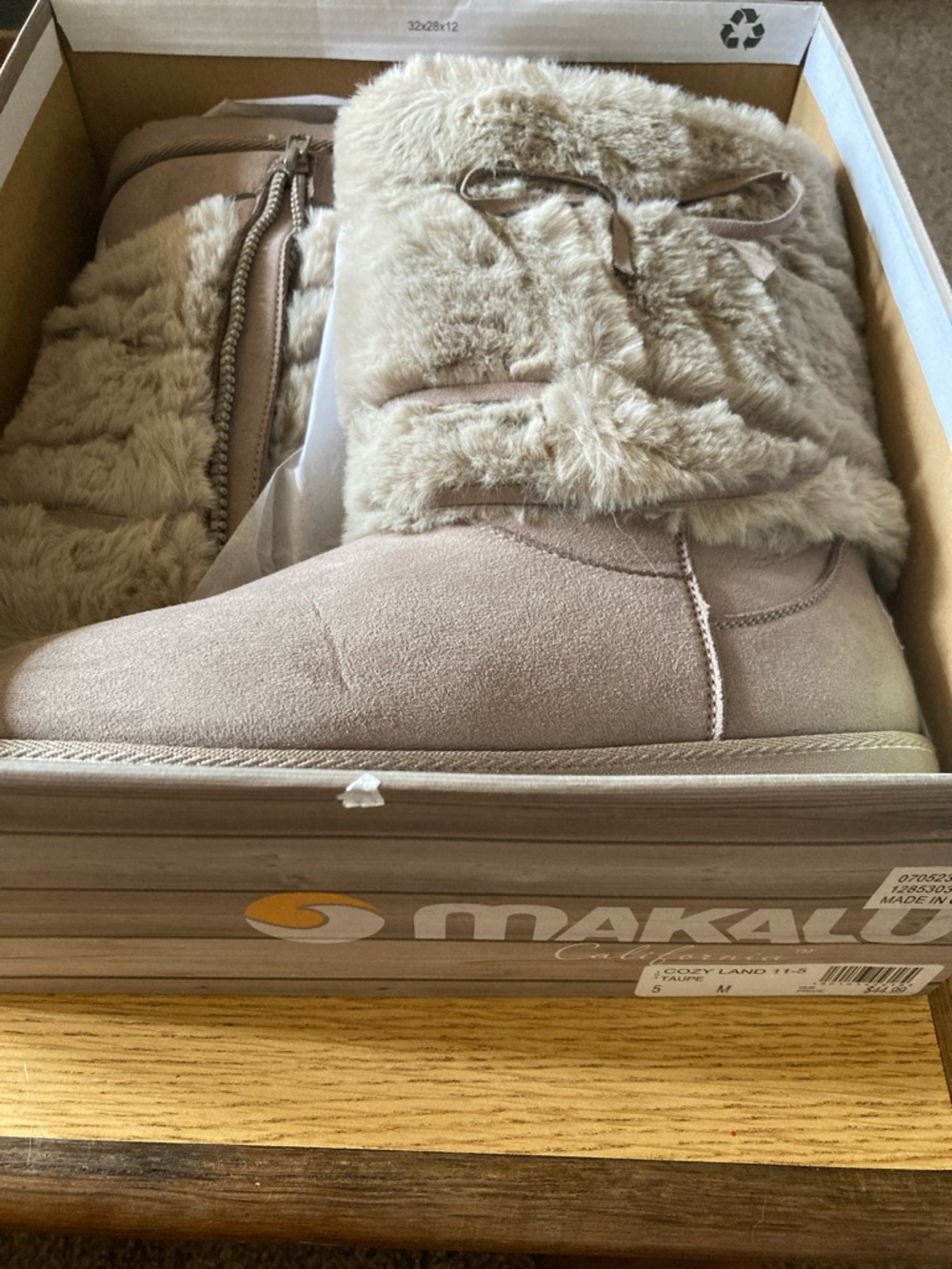 Women’s Faux Fur Winter Boots - Taupe